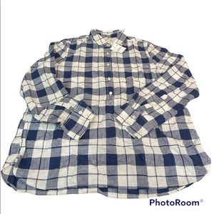 JCrew Factory Popover Plaid Shirt